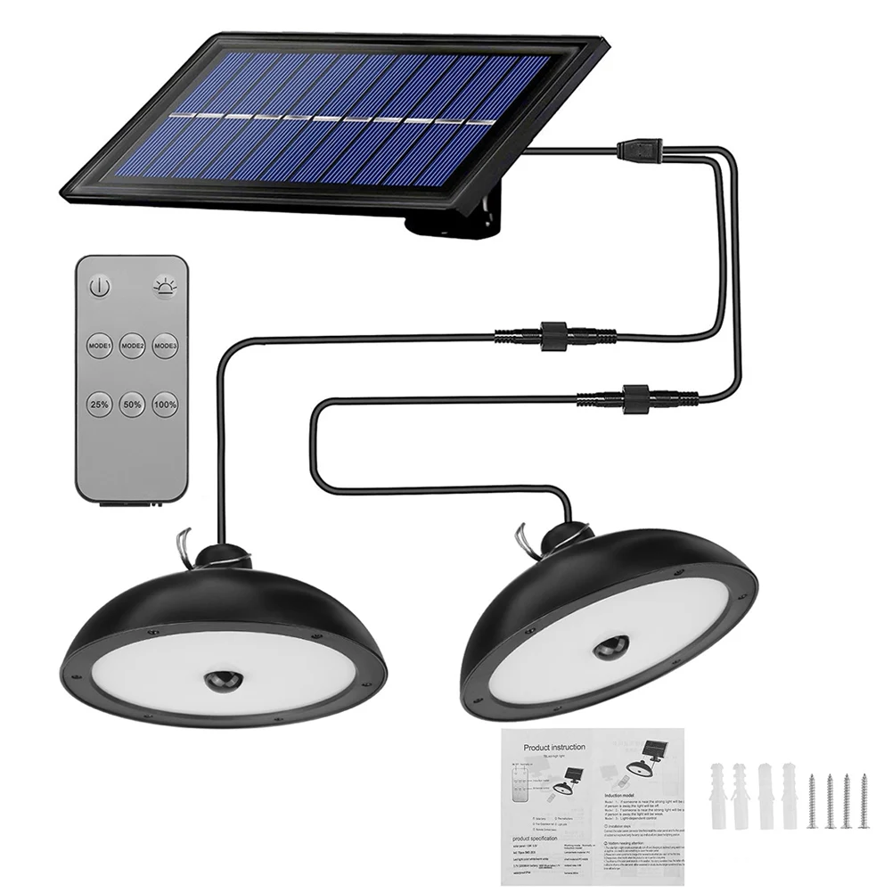 

Светодиодная подвесная люстра на солнечной батарее, уличный водонепроницаемый фонарь с дистанционным управлением для сада, двора, улицы