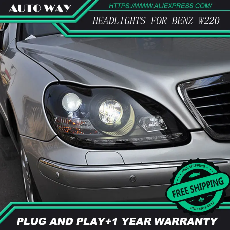 Автомобильный Стайлинг чехол для передней фары Mercedes Benz W220 S280 S320 S500 S600