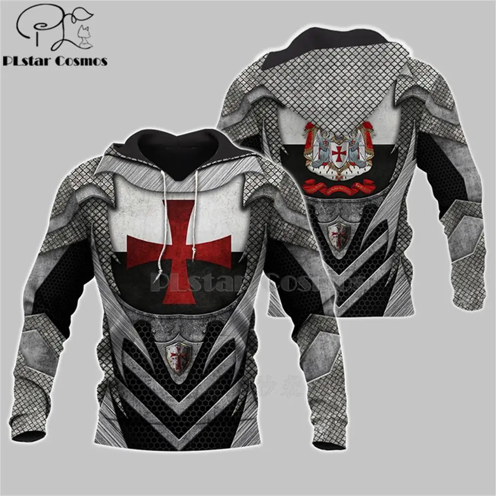 

PLstar Cosmos Printed Knights Templar 3d hoodies/Sweatshirt Winter autumn funny Harajuku Long sleeve armor cosplay streetwear-55