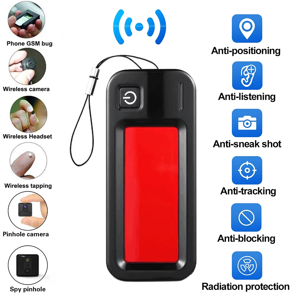 

Multi-Function Portable Hide Camera Detector Finder Wireless Cam Signal Scanner Invisible Lens Tracer for Home Hotel
