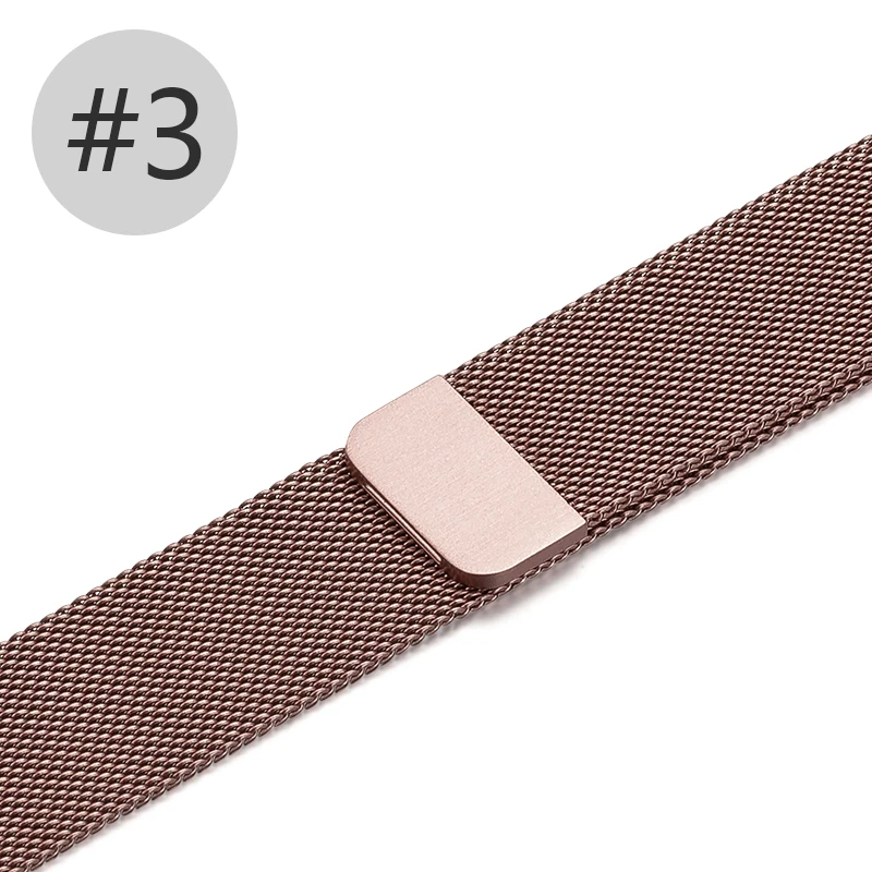 3 Миланская петля, ремешок для наручных часов Apple watch Series 4/3/2/1 Замена наручных часов iWatch, ремешок полосы Магнитная Нержавеющая сталь ремешок LM82001 - Цвет ремешка: 3