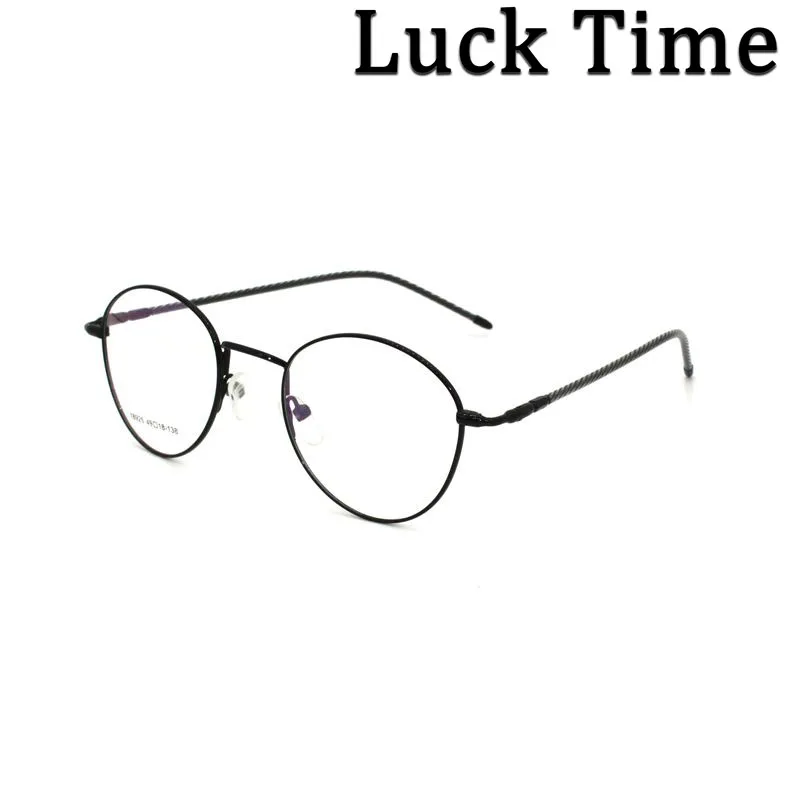 

Новинка 2021, металлические круглые ретро-очки Lucky Time для близоруких мужчин и женщин, мужские оправы для очков, #18925