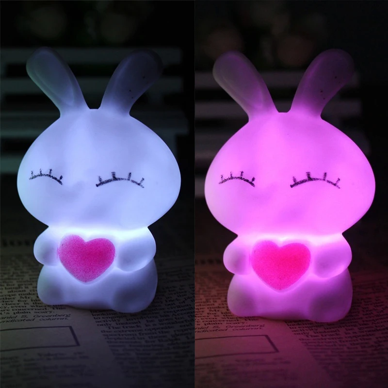 1 шт. светодиодный ночник в форме кролика ночные светильники для детей подарок