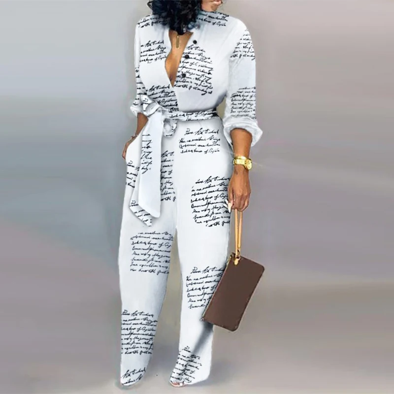 Женский Длинный комбинезон с леопардовым принтом свободные брюки широкими