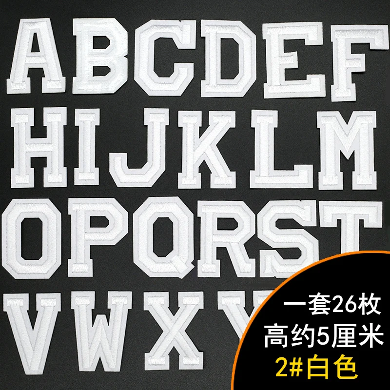 26 шт./лот нашивки с железными буквами для одежды логотип железная нашивка на