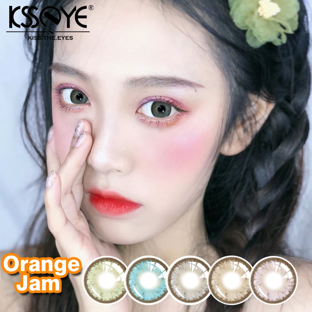 

Ksseye Soft Color Contact Lenses Orangejam Cover Deep Eyes Natural Charming Beautiful Pupil Makeup Weddings, Masquerades