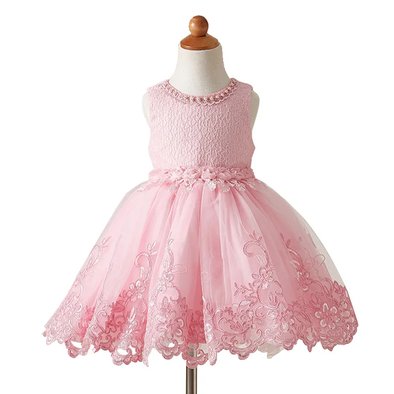 Короткое вечернее платье для маленьких девочек кружевное новое летнее