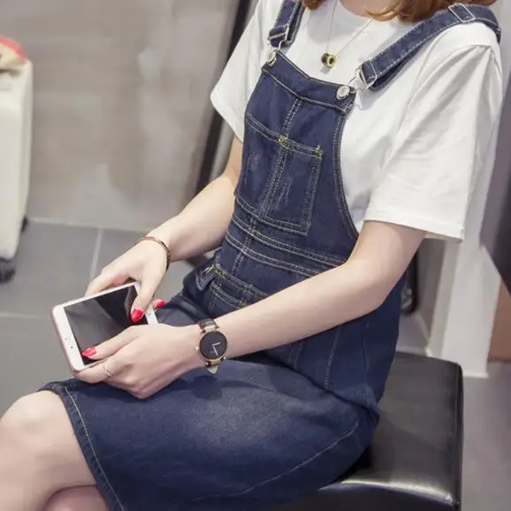 Женское джинсовое платье большого размера 5XL летнее свободное на бретелях