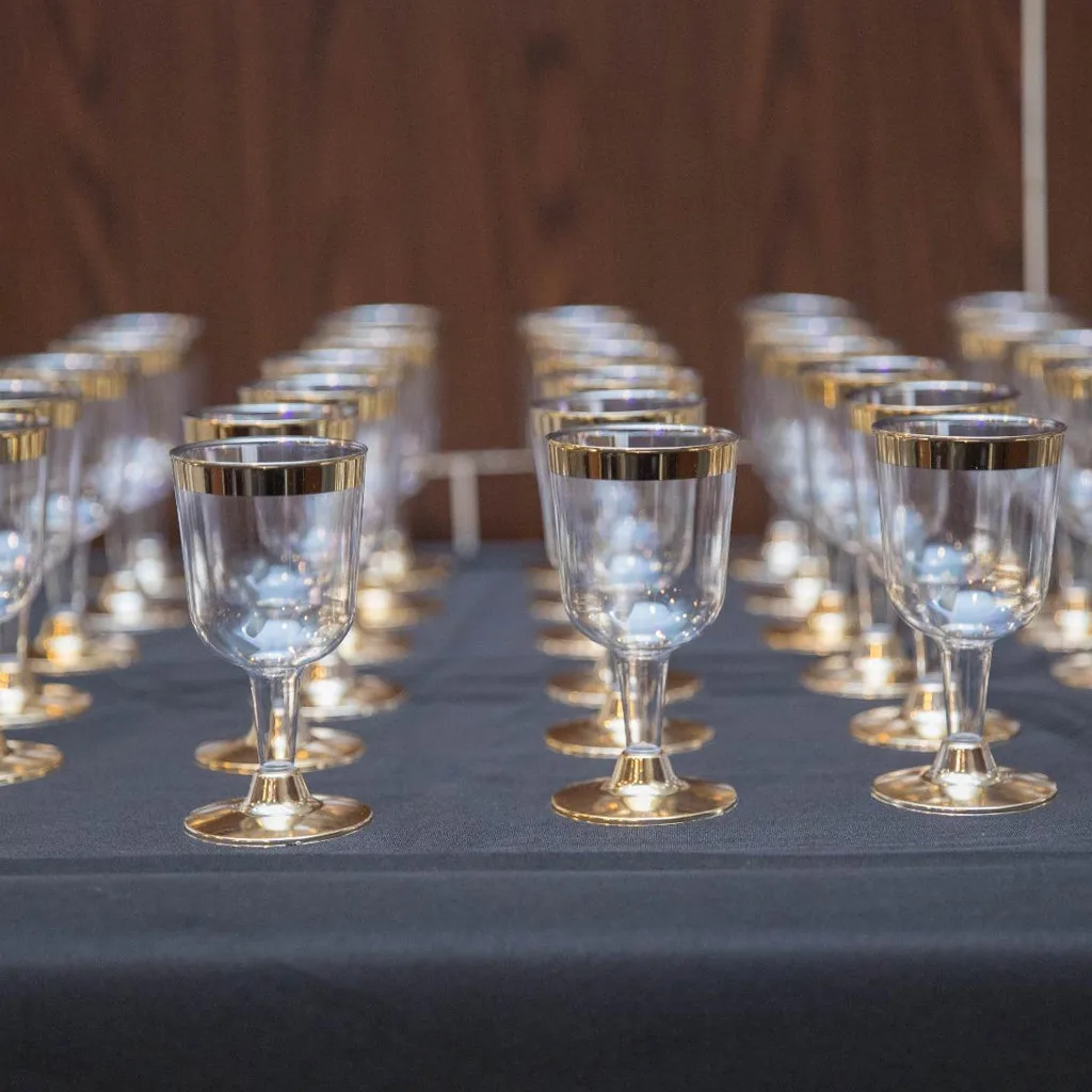 Пластиковый бокал для вина 6 шт. одноразовые стаканчики прочные свадьбы