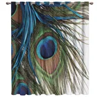 Павлин перо 3D картина художественная комната занавеска s большое окно гостиная спальня кухня открытый Крытый ткань печать занавеска
