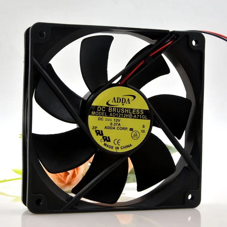 Чехол с бесшумным охлаждающим вентилятором Adda 12025 12V 0.37a AD1212HB-A71GL 12 см