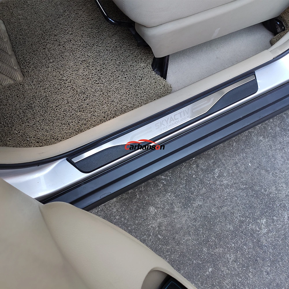 Автомобильные наклейки для Mazda 3, аксессуары, Накладка на порог, накладка на педаль из нержавеющей стали, защита для автомобиля