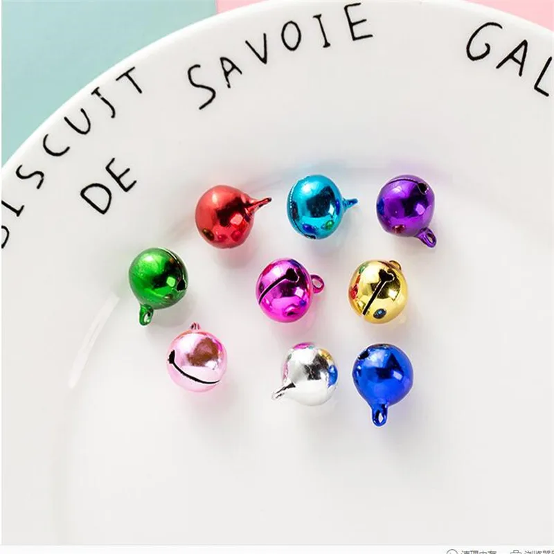 50 шт./упак. 6 мм 8 рождественские украшения для дома цветные круглые слова медные