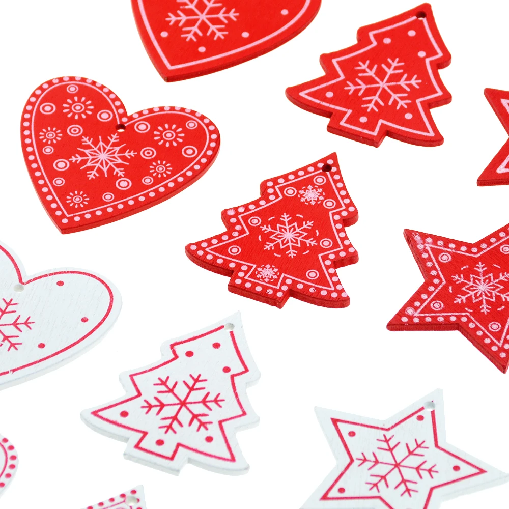 10 шт. Новогоднее Елочное украшение деревянные подвесные Подвески подарки