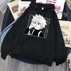 2021 толстовки Zoldyck с черным рукавом Kawaii Hunter X Hunter мужские женские толстовки Killua Bluzy Топы свитшот большого размера