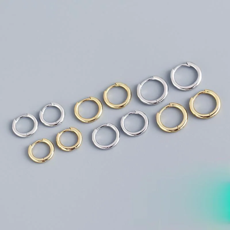 

Женские серьги из серебра 925 пробы, простые и легкие серьги-кольца, гипоаллергенные серьги, роскошные ювелирные украшения из золота в Корейс...