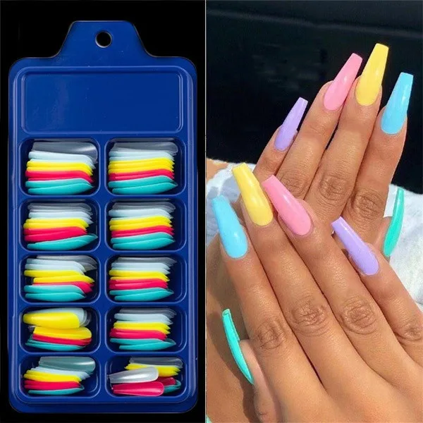 

Delysia King 100pcs/set colorful nail pieces
