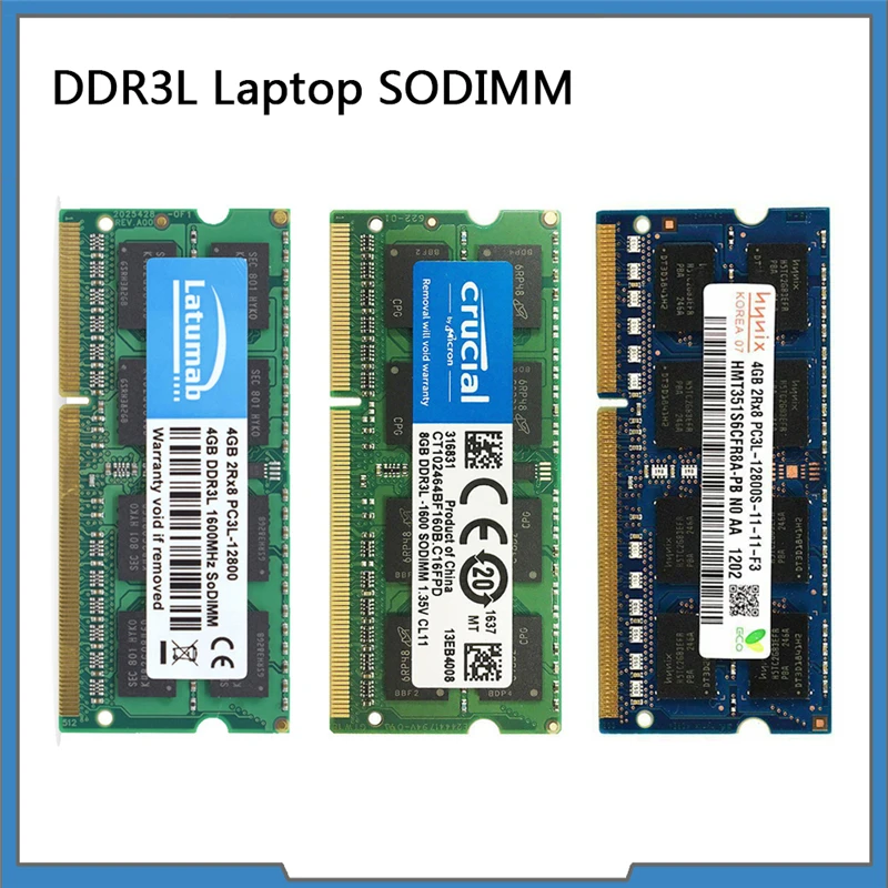 Оперативная память для ноутбука ОЗУ DDR3L 4 ГБ 8 1866 МГц 1600 1333 1066 SODIMM 204 контактов 1 35 в