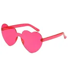 Женские солнцезащитные очки в форме сердца, без оправы