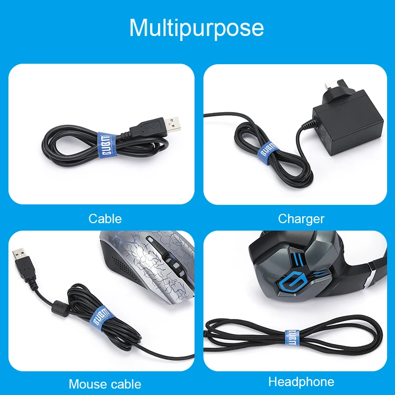 Перфорированная крепежная лента на липучке для управления кабелями органайзер