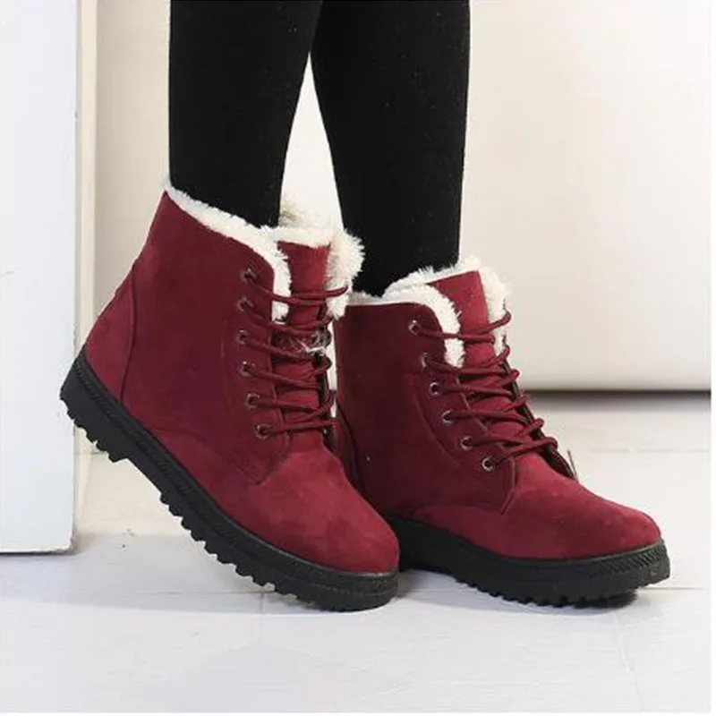 Зимние теплые ботинки с плюшевой подкладкой для мужчин и женщин замшевые уличные