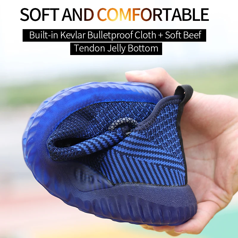 DAOKFPO Мужская Рабочая обувь со стальным носком дышащая легкая удобная для