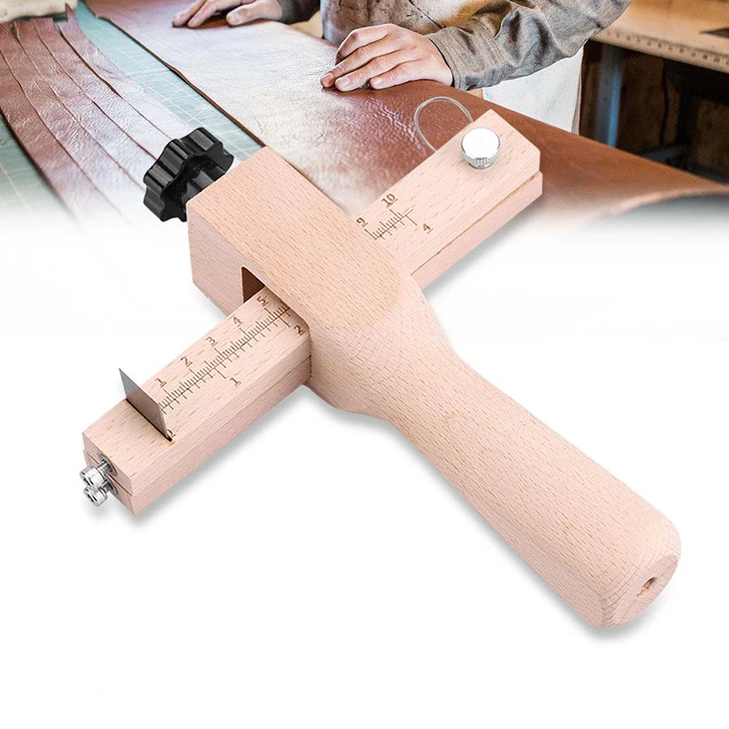 Регулируемый кожаный ремешок резак кожевенное ремесло полоса ремень DIY ручная резка деревянная лента резак с 5 острыми лезвиями кожаные инструменты