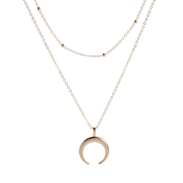 Воротник de cuerno en capas воротник luna creciente joyeria Boho|Цепочки| |