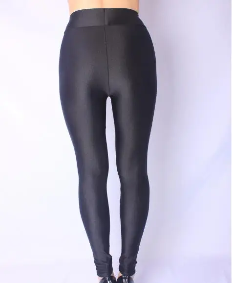 Модные леггинсы размера плюс с высокой эластичной талией Стрейчевые блестящие