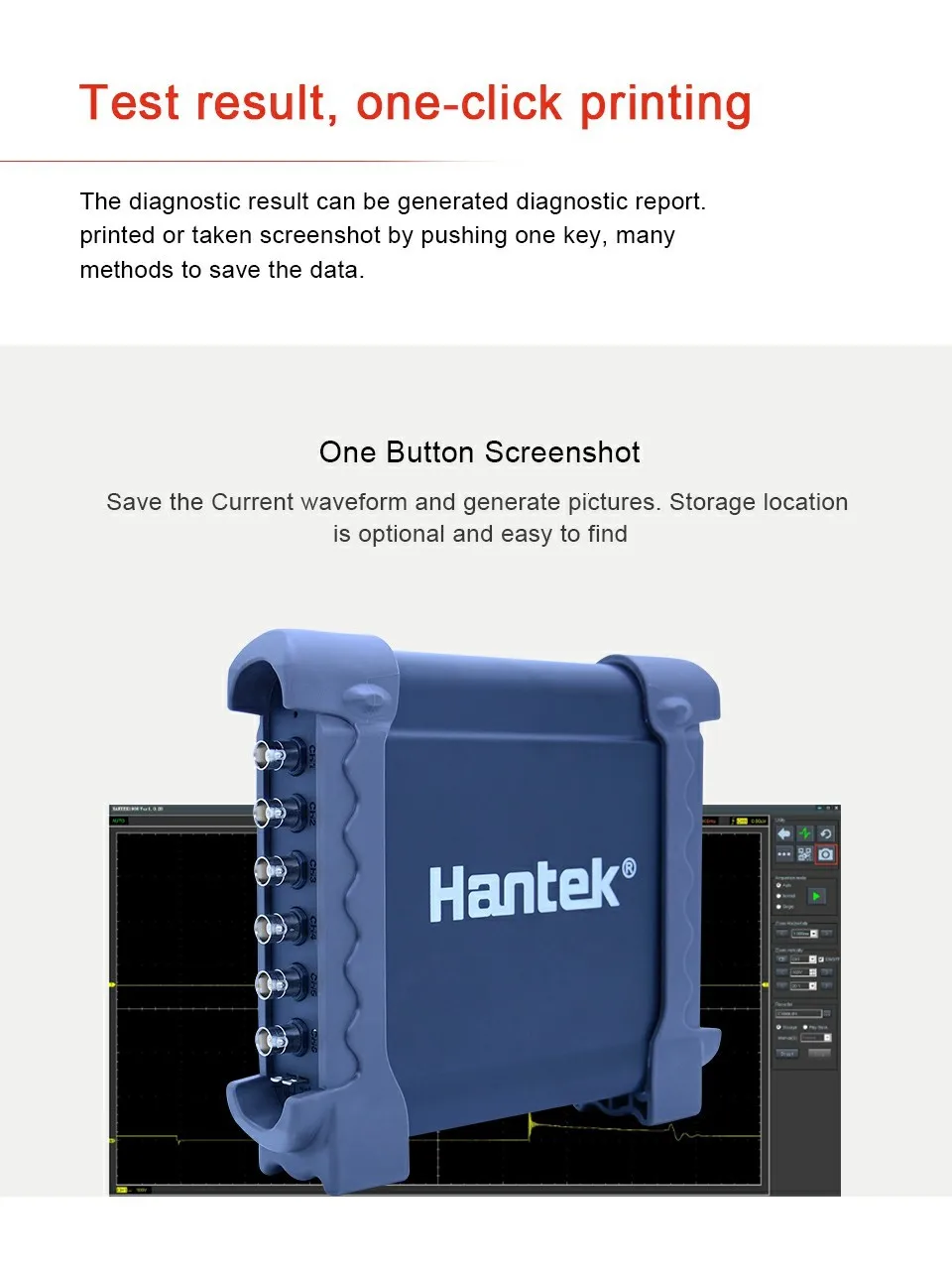 Hantek 8 каналов Автомобильный диагностический осциллограф с 80 Тип зажигания/датчик/автобус обнаружения/перфоратор/стартер функция 1008C