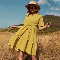 women dresses summer 2021 plus size the new product is fresh and sweet and thin yellow dresses for women casual short skirt