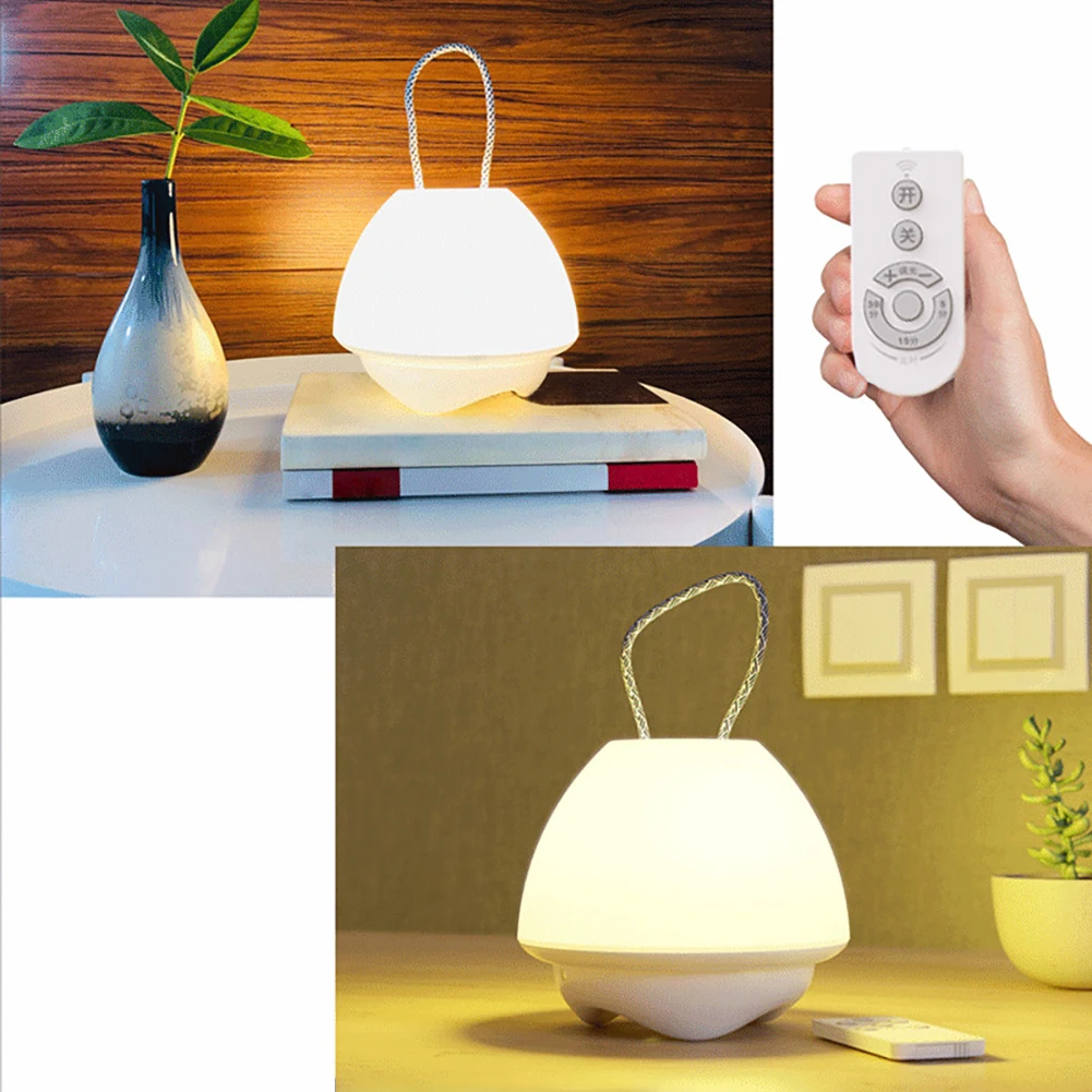 

Home Decor Battery Powered Bedroom Baby Desktop LED Night Light Gift Touch Control Adjustable Portable 10 Gears With Lanyard