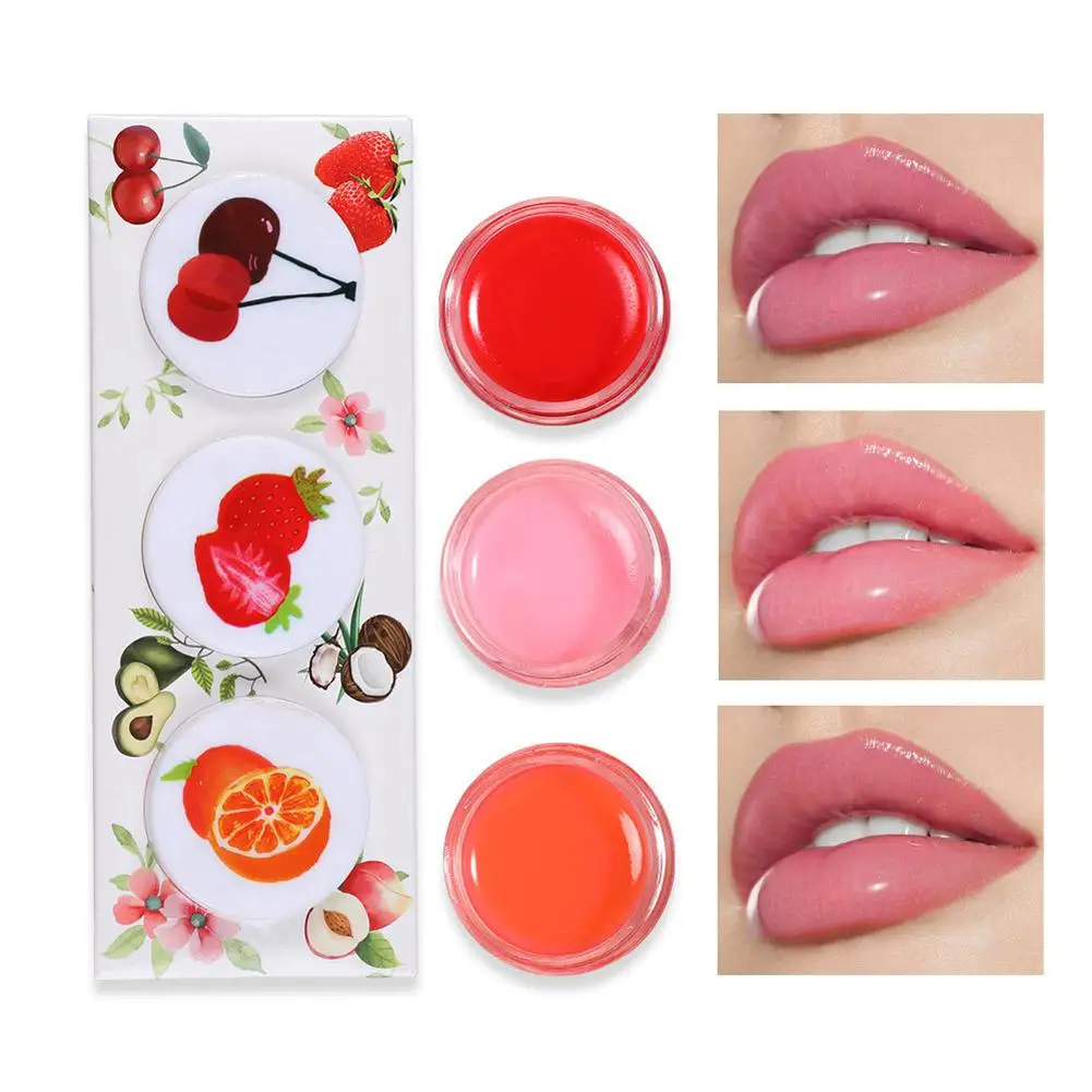 

3 Pcs Lip Balm Lipgloss Lipstick for Makeup Accessories Nude Color Transparent Moisturizing Lip Gloss Long Lasting Nutritious