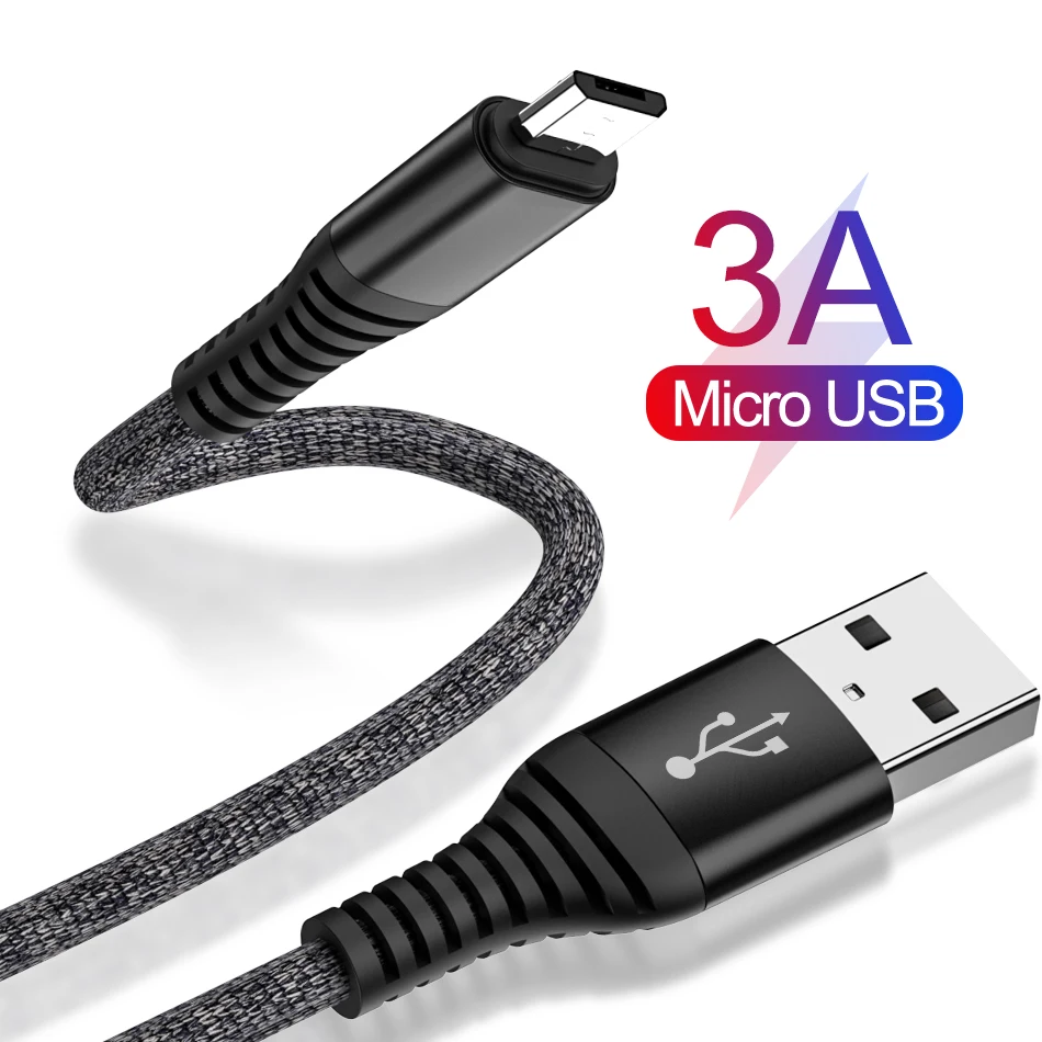 3а кабель Micro USB для быстрой зарядки huawei samsung Xiaomi LG Android мобильного телефона