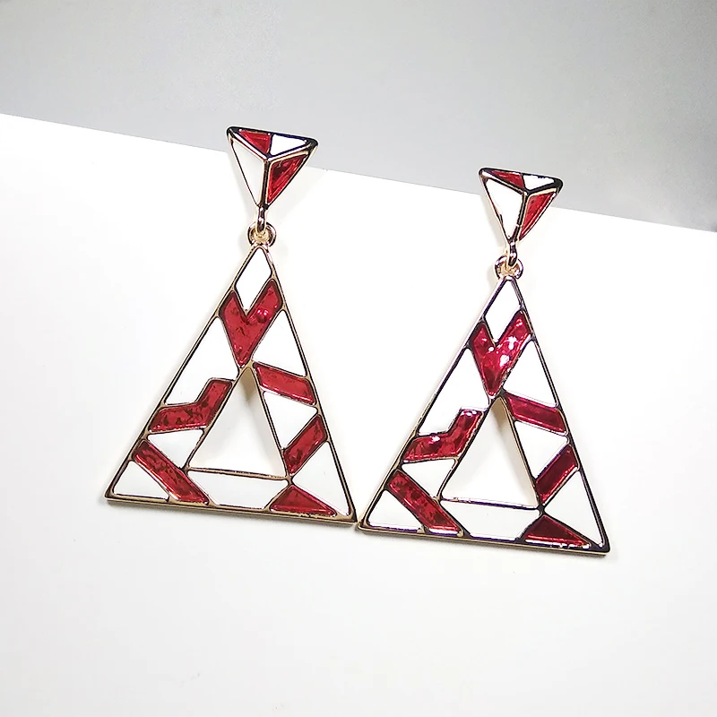 Модные яркие разноцветные Серьги подвески контрастные геометрические