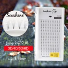 Объемные ресницы Seashine 3D4D5D6D для наращивания ресниц, короткие ресницы ручной работы из искусственной норки, русские объемные ресницы, предварительно сделанные вентиляторы