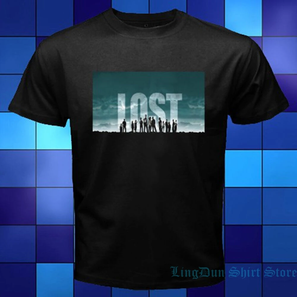 Lost tv Series DHARMA THE STAFF Station Футболка мужская футболка Женские топы футболки 100% хлопок