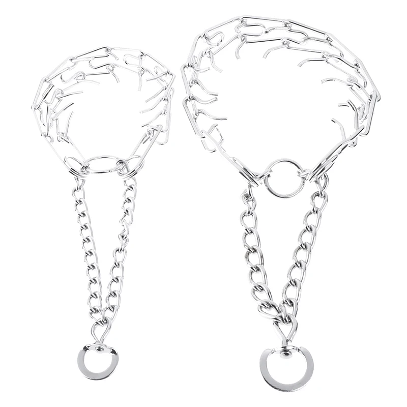 1pc Pet Dog Chain Training Collar Prong Choker Collars Iron Metal Choke Neck Leash Walking Tool Supplies | Дом и сад