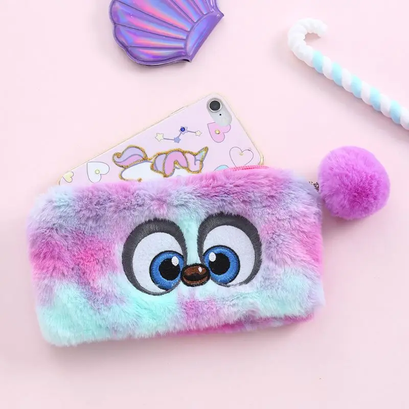 

Kawaii Plush Ball Pencil Bag Pen Case Makeup Pouch Coin Purse Storage Bag School