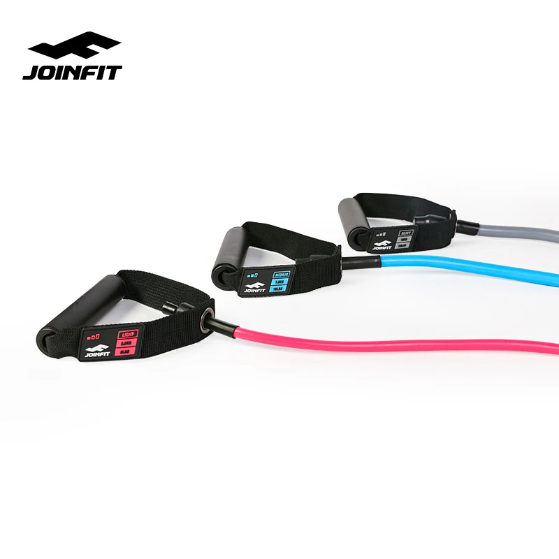 Эластичные ленты JOINFIT с ручками для йоги фитнеса занятий спортом эластичные