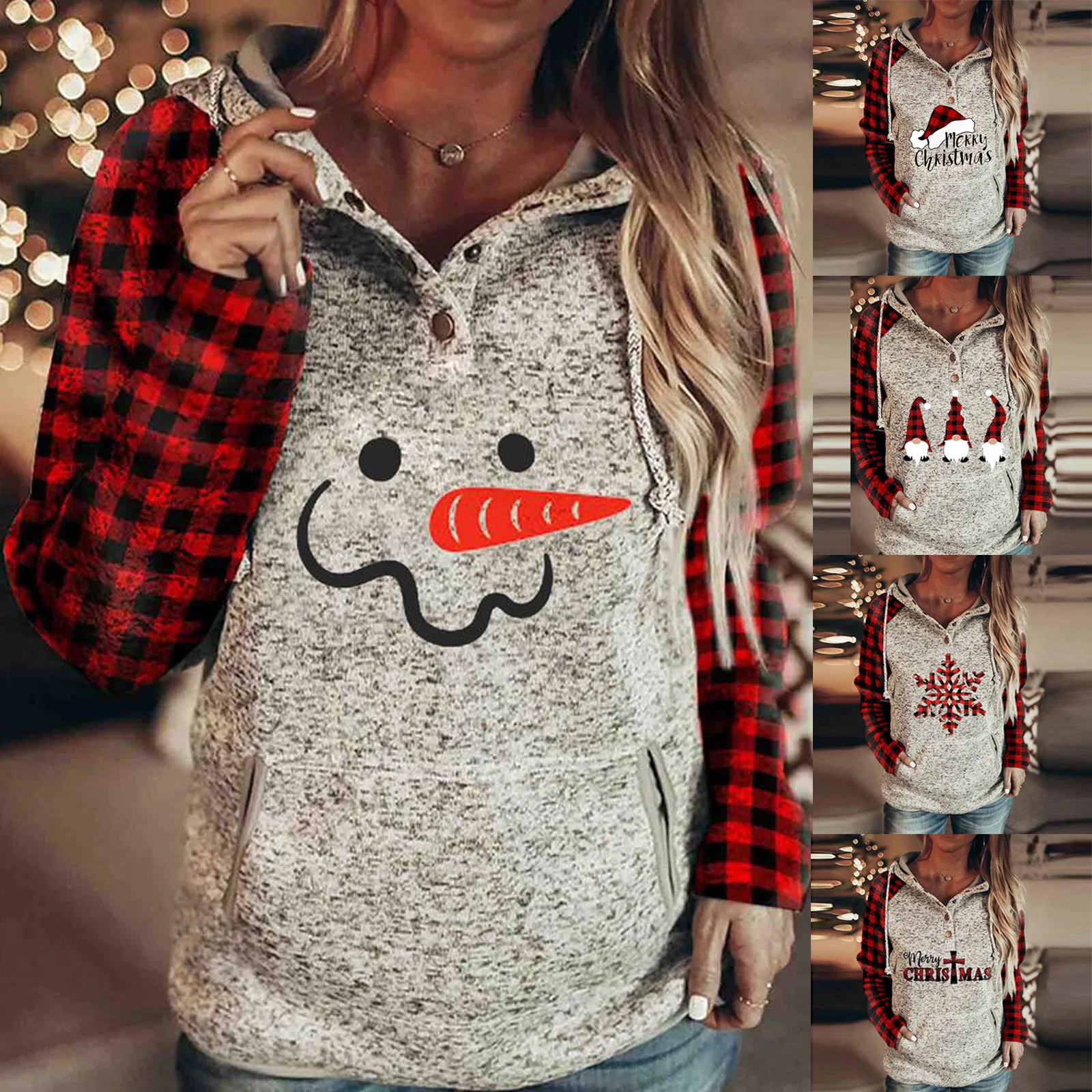

Christmas Long Sleeve Winter Hoodie