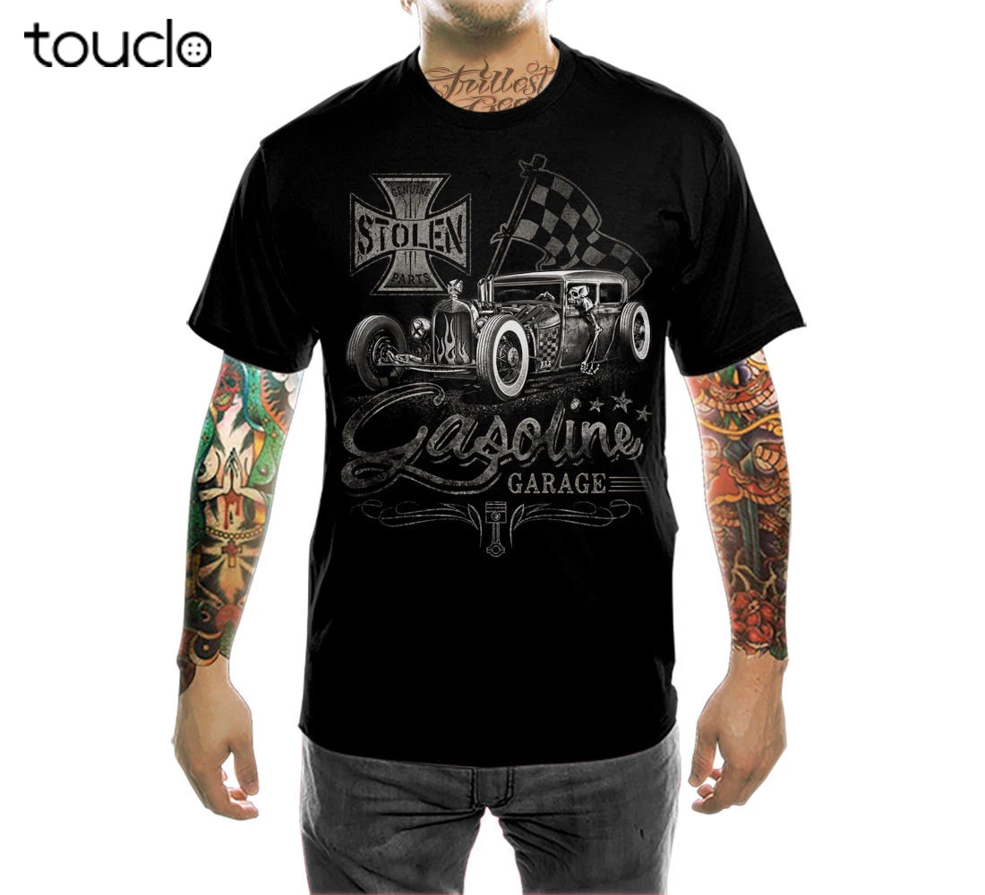 Футболка мужская с принтом рокабилли 100% хлопок|Мужские футболки| |