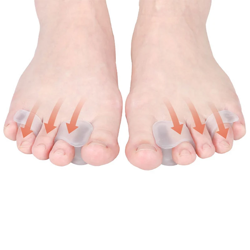 

1Pair Silicone Toe Separator Orthopedic Hammer Separator Straightener Correction Hallux Valgus Corrector Foot Care Tool