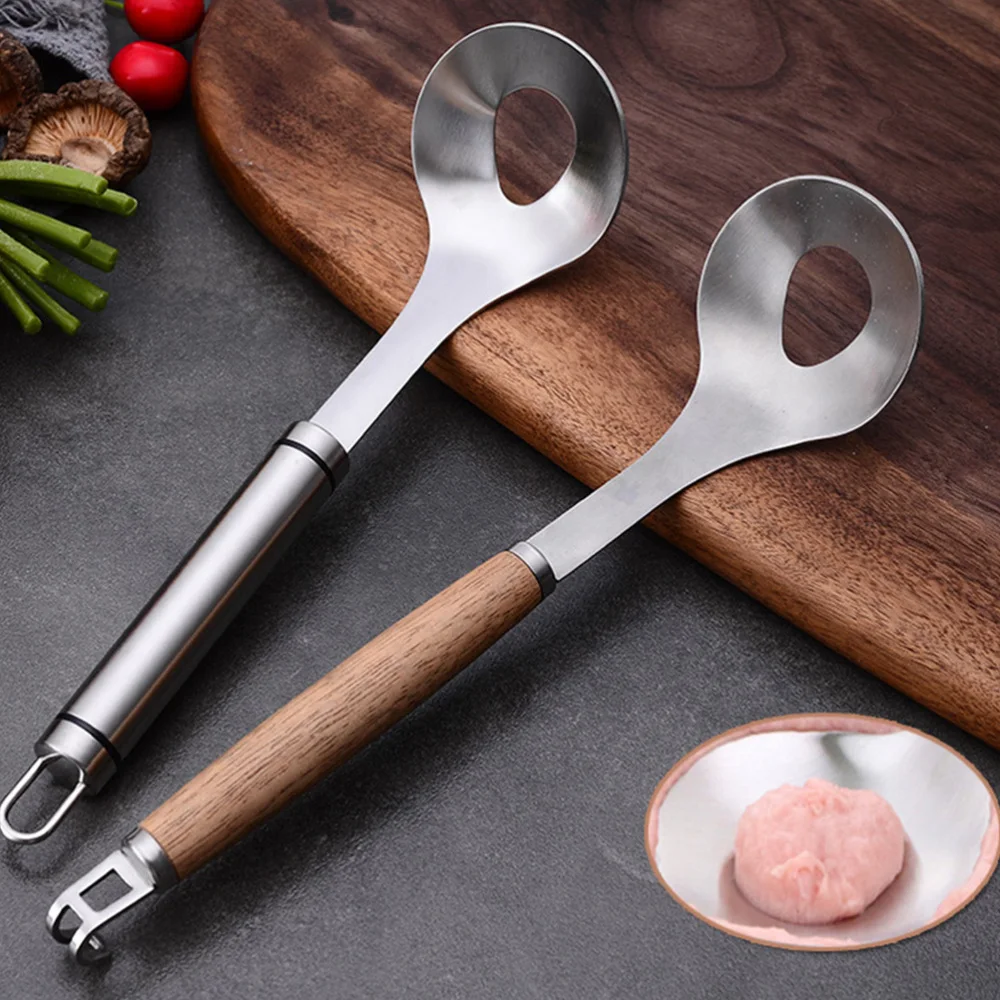 

2pcs 304 Stainless Steel Meatball Maker Spoons Practical Meatball Spoons