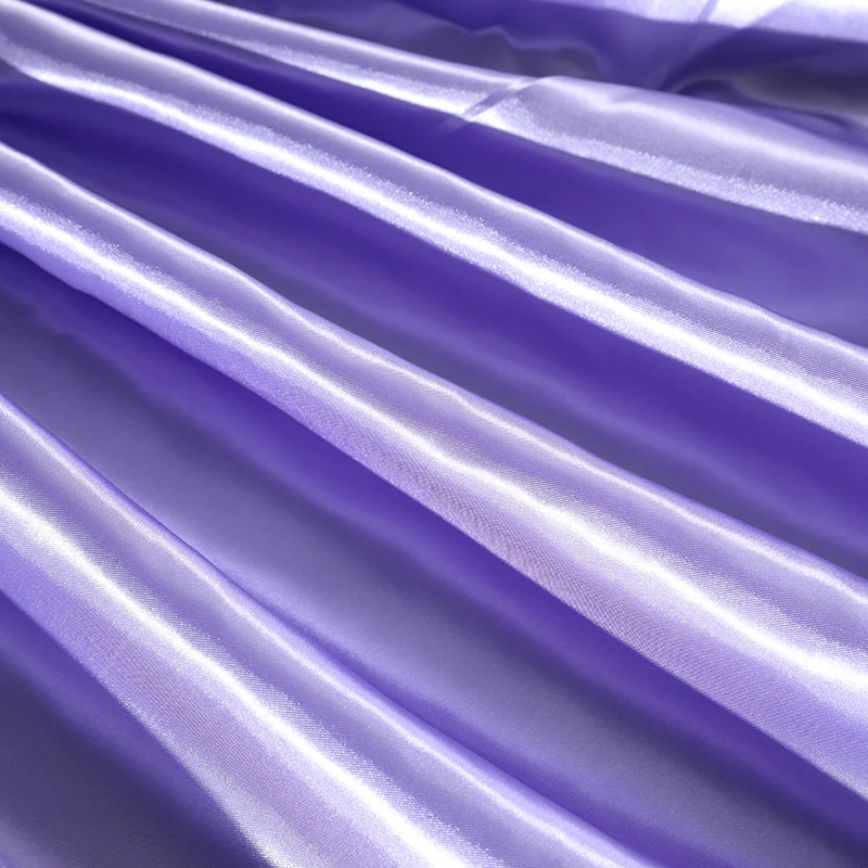 Шелковистый атласный комплект постельного белья простыня Наволочка на матрас