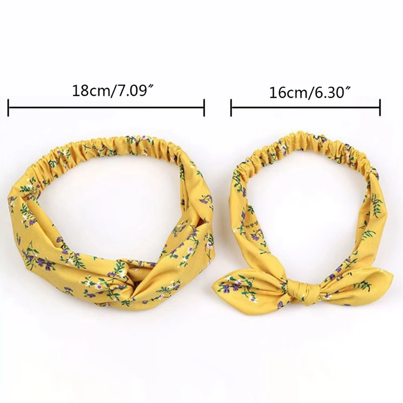 

2 Pcs Mom Mother Daughter Kids Baby Girl Cross Knot Headband Hair Band Headwear A2UB