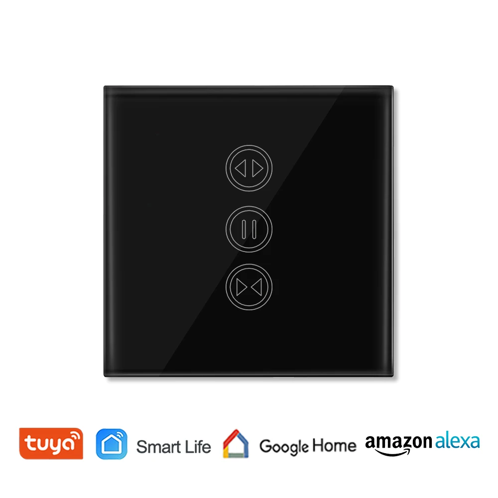 Black Color Tuya Smart Life WiFi шторы Жалюзи переключатель для электрические рольставни моторизованный пульт дистанционного управления настенный сенсорный переключатель Google Home Amazon Alexa Echo Голосовое управление Умный дом - Цвет: Black Color