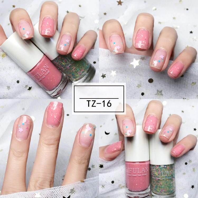 2 bottles 16 Nusx 2 шт./компл. ногтей голографический Лак Блеск розовый цвет серии био-Гели Soak Off дизайн ногтей гель лак Лаки маникюр Дизайн 8 мл PO006 - Цвет: 2 bottles 16