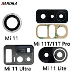 Оригинальный стеклянный объектив задней камеры на клейкой основе для Xiaomi Mi 11 Ultra Mi 11 Lite 5G Mi 11T Pro стеклянный объектив с запасной частью