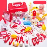 kids pretend play doctor toys set simulation medical equipment stethoscope children play storage box gift doll doctor